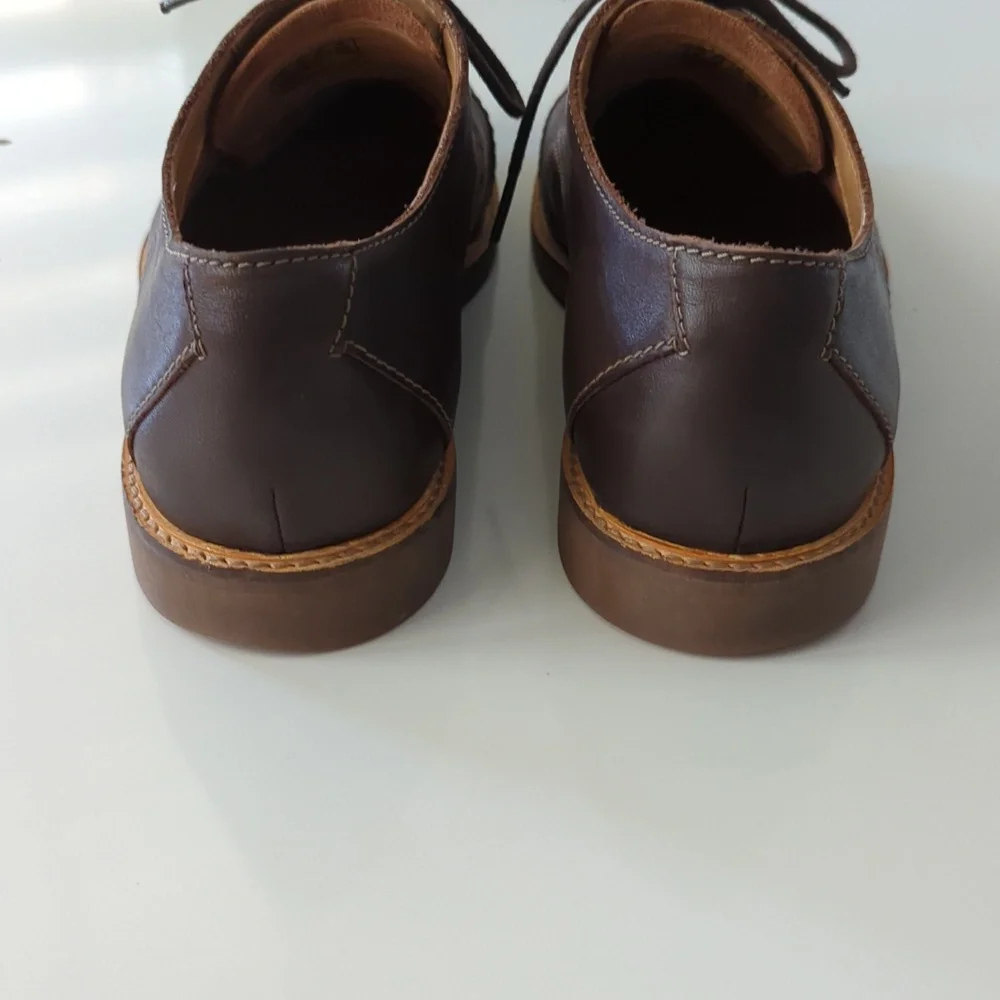 EUC Like New Clarks mens brown leather dress shoe 11 - Picture 5 of 12